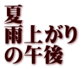 夏　 雨上がり の午後